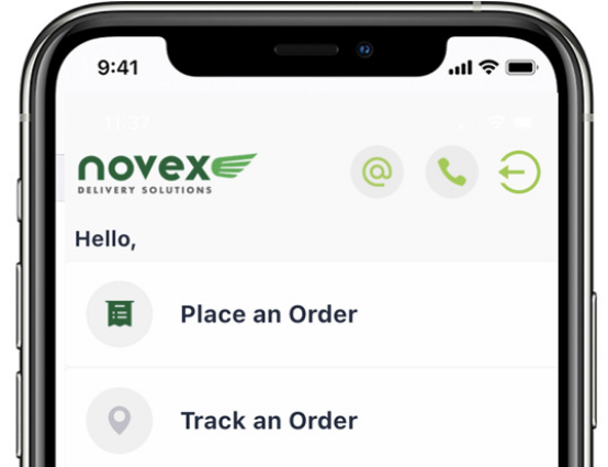 novex delivery mobile app